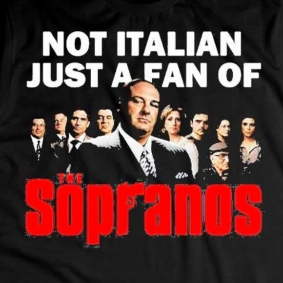 Not Italian Just A Fan Of Sopranos Funny TV Show Meme Fan Gift Graphic T Shirt - Picture 2 of 5